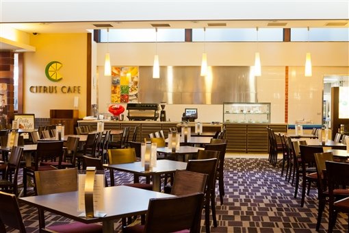 The Citrus Cafe dining room and servery